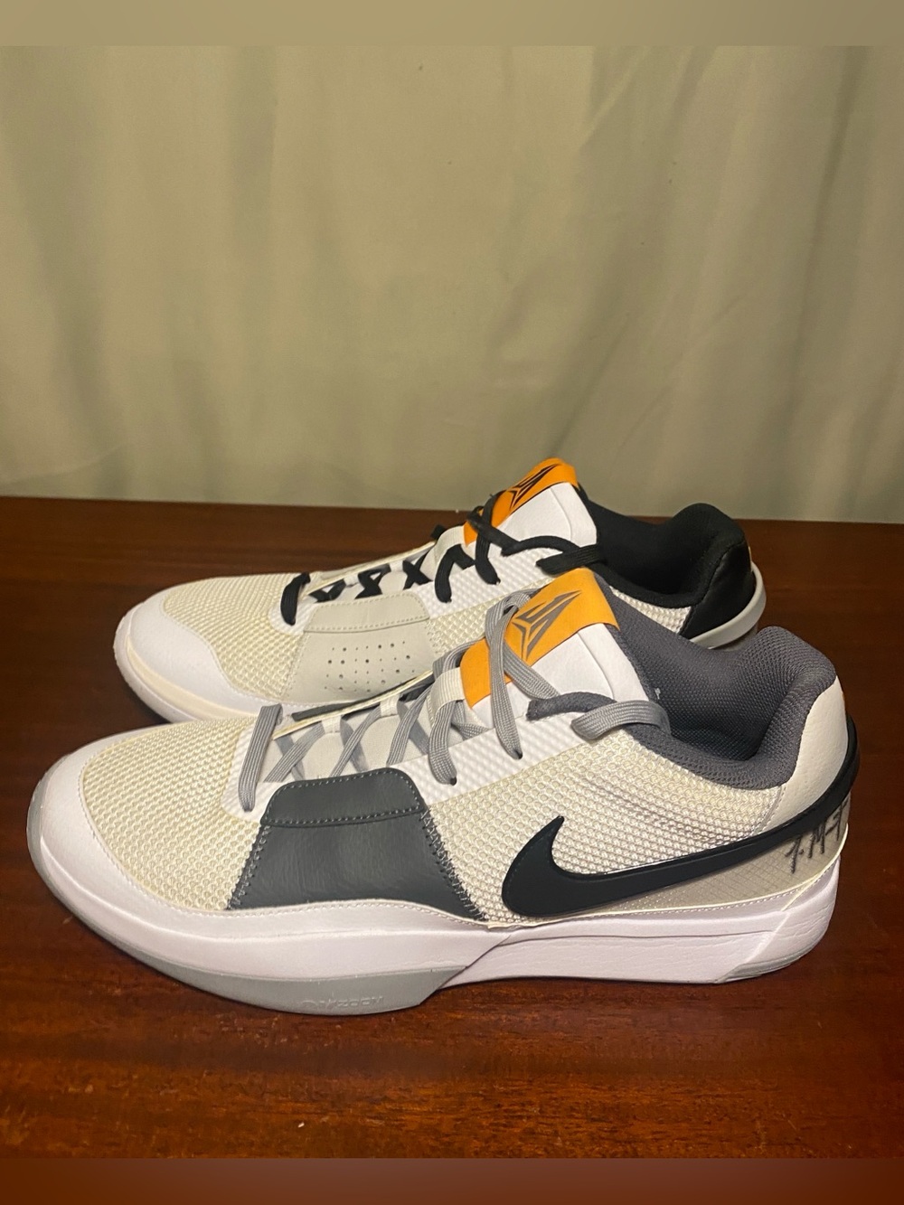 Nike Ja 1 'Wet Cement' White Smoke Grey Basketball Athletic  Gym shoes size 13